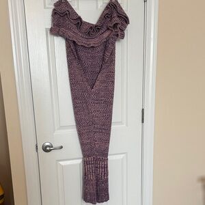 Purple Knit Mermaid tail